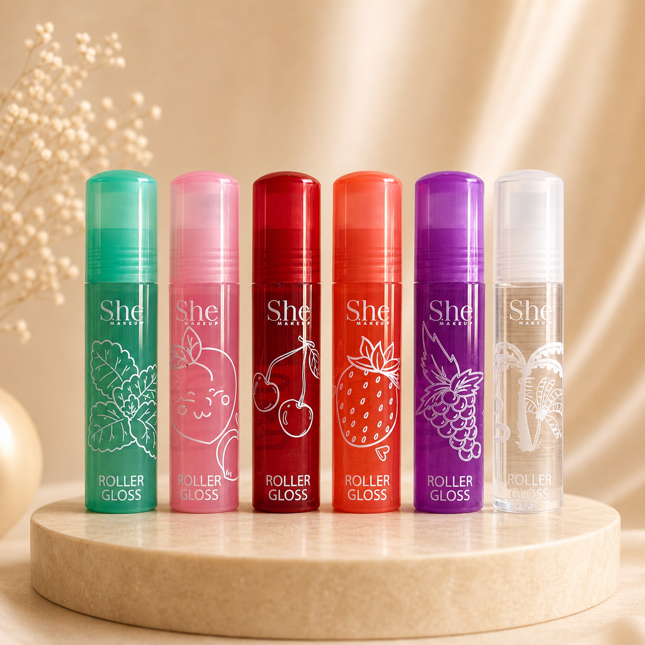 She Makeup Fruity Roller Gloss