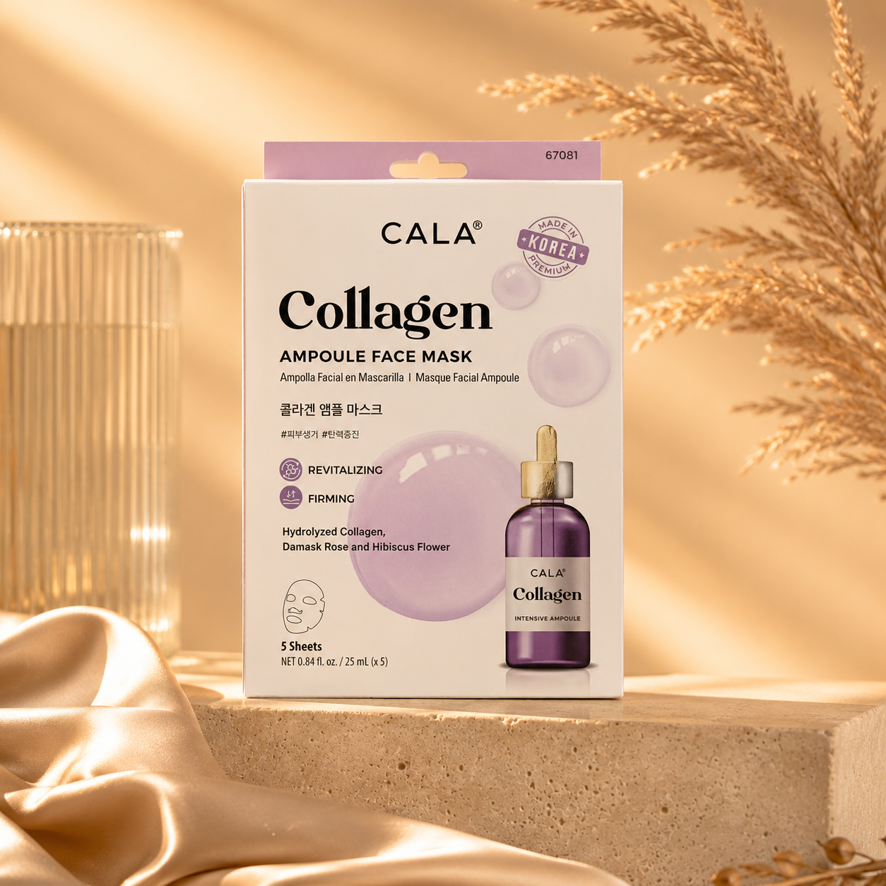 CALA Collagen Ampoule Face Mask — 5 Sheets
