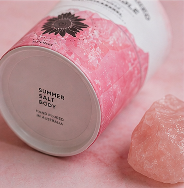 Rose Quartz Salted Caramel Soy Candle