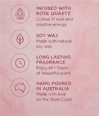 Rose Quartz Salted Caramel Soy Candle