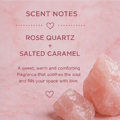 Rose Quartz Salted Caramel Soy Candle
